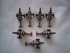 LOT DE PLAYMOBIL   * 7 CANONS NOIRS SUR SUPPORT MARRON ROULANT *