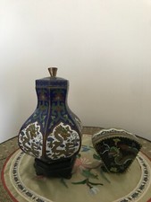 CLOISONNE VASE BOITE DRAGON