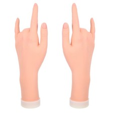  1 paire de mannequins d'ongles : modèle de main féminine réaliste –