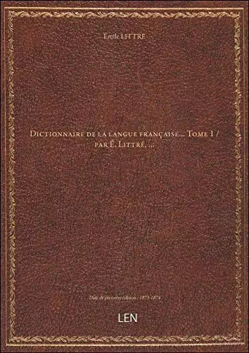 Dictionnaire langue - dictionnaire,