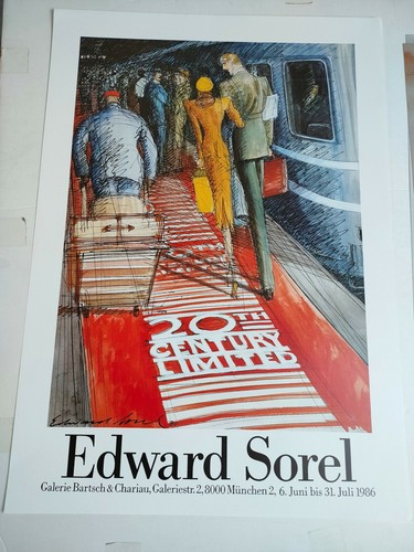 Affiche edward sorel 1986 - sorel,