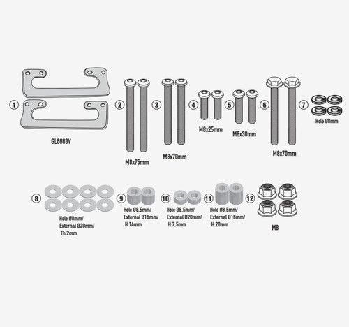 Set montage givi 9053kit - set,
