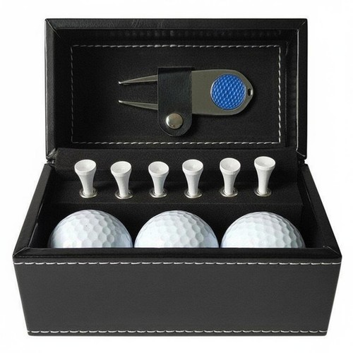 Balles golf coffret bois - 12,