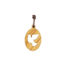 Pendentif en bois colombe