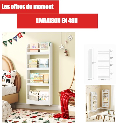 Bibliothèque murale enfant - bibliothèque,