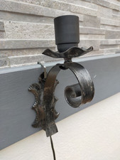 ancien bougeoir Ancien applique mural fer forgé  Électrifié 