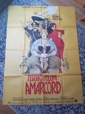 AFFICHE originale de 1973 AMARCORD 120x160 Frederico FELLINI /French POSTER