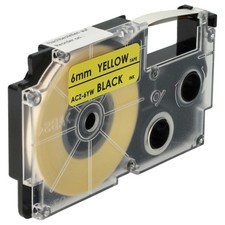 Cartouche à ruban pour Casio KL-750E KL-70E KL-7400 KL-7000 KL-7200 noirjaune