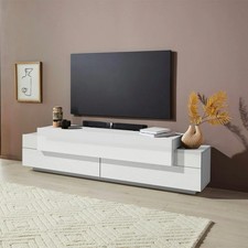 Meuble TV de salon blanc 200cm