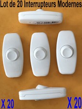 Lot 20 Interrupteurs Moderne, Olive de Fil électrique pour Lampe Chevet ou Autre