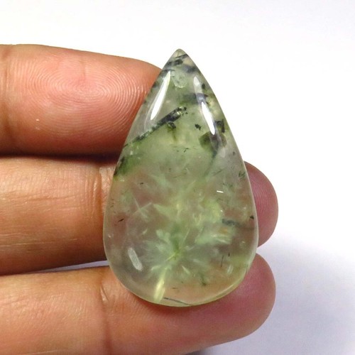 Vert naturel prehnite cabs - vert,