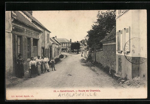Cpa sandricourt route de - cpa, sandricourt,