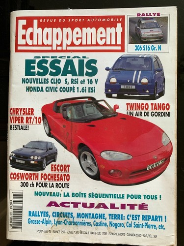 Echappement 307 essais - b)echappement, n°307