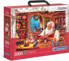 Clementoni Christmas Collection Santa Works Valisette 1000 pièces Noel Puzzle