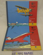 LOT 2 LIVRETS EN AVION TINTIN HERGE MOULINSART - L'HYDRAVION JAUNE LE CARREIDAS