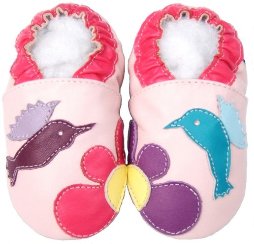 Chaussons cuir souple - en, fille