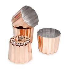 PATISSE - LOT 4 CANNELES CUIVRE 4.5CMX4CM