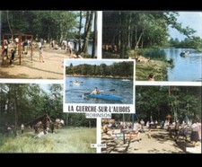 LA GUERCHE-sur-L'AUBOIS (18) JEUX d'ATTRACTION pour ENFANTS & PEDALO vers 1970