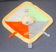 doudou plat lion sweet little leo   jaune orange gris vert picco mini état neuf