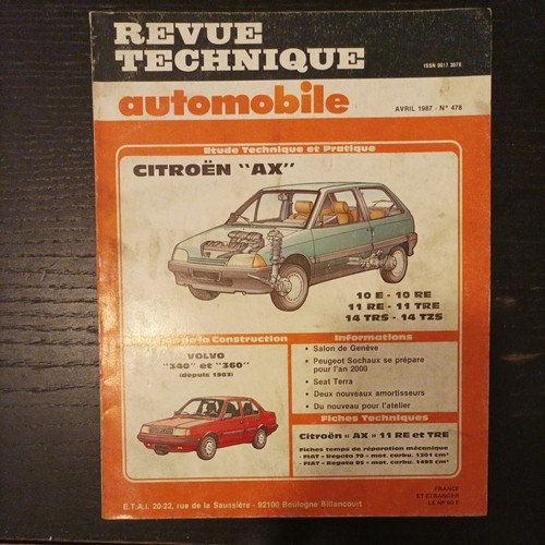 Revue technique citroen 10 - citroen, ax