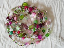 Long collier sautoir en perles