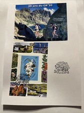 France Carte Illustrée Corse 50 ans du GR 20 1er jour Calvi 26 Juin 2020