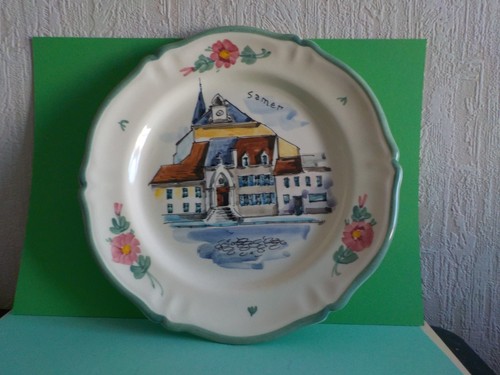 Assiette decoration eglise - assiette,