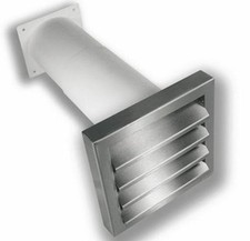 Câble Plat 150x70mm Télescope Boîtier Mural Clapet à Refoulement Inox Grille