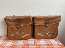 Ancienne paire de sacoche vélo solex motobecane rétro marron  deco rétro