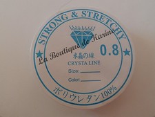 BOBINE DE FIL ELASTIQUE 5 M X 0,8 mm TRANSPARENT - CREATION BIJOUX PERLES