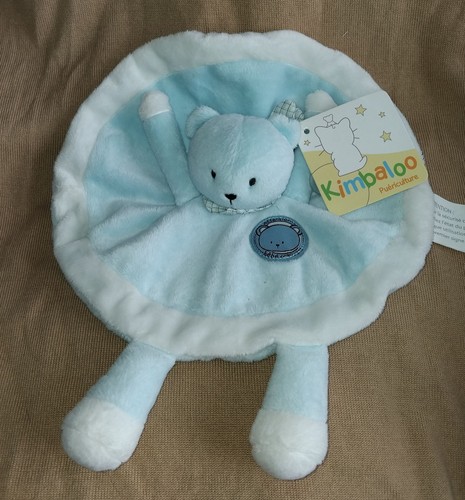 Doudou kimbaloo ours bleu - ours,