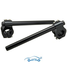 CNC 48MM demi guidon taillé masse réglable universel Noir MOTO Clip On Handle