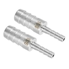 2Pcs Raccord réduction 5/8"-1/4" tuyau acier inox 304 pour systèmes vide