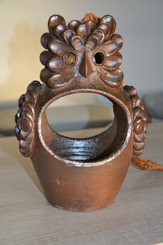 Photophore sculpture terre - photophore/sculpture,