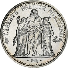 [#1159250] France, 10 Francs, Hercule, 1973, Paris, Silver, MS, Gadoury:813, KM:
