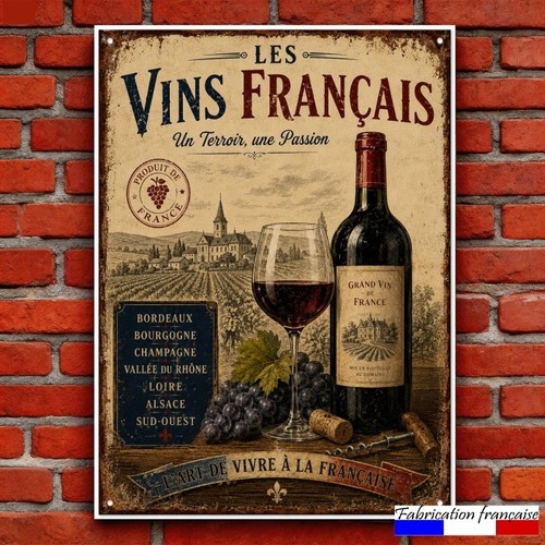 Plaque aluminium vintage les