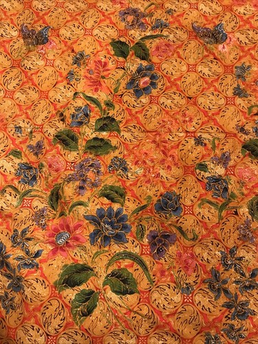 Vtg french rusted multi floral - vtg,