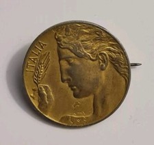 PIECE ITALIENNE ANCIENNE  MONTÉE EN BROCHE . ITALIE . 1910 R .