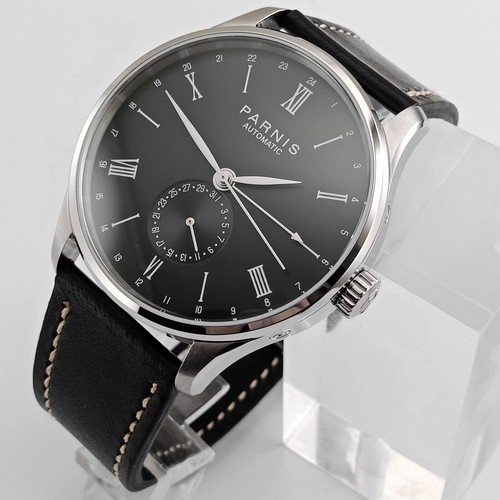 42mm parnis black dial - 42mm, silver