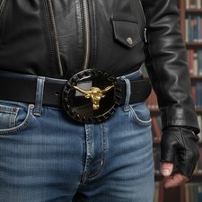 Neuf Hommes Boucle Noir or