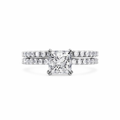 Bague blanc carats et - bague, en
