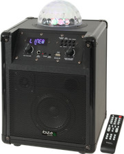 Ibiza Kube60-Bk Boîte Amplificateur Bluetooth 60W USB Micro-Sd Microphone Fb