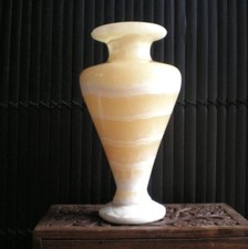 SUPERBE VASE AMPHORE - ONYX RUBANÉ - ITALIE  XXe SIÈCLE LIVRAISON 48 H COLISSIMO