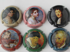 Série de  6  capsules  de Champagne NOWACK père et fils Portrait  