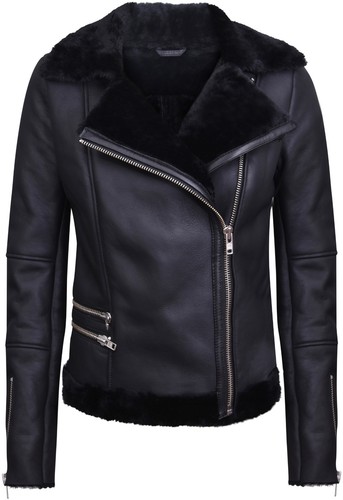 Veste biker cuir aviateur - veste,