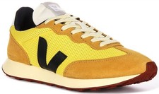 Veja Rio Branco II Alveomesh Tech Tissu Hommes Baskets Jaune Noir UK 6 - 12