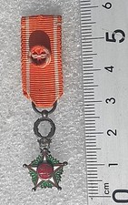 MEDAILLE MINIATURE OFFICIER ORDRE DU OUISSAM ALAOUITE DU MAROC