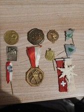 Lot De 10 Broches Et Epingle Suisse Ancienne Fabricant Huguenin Locle
