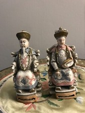 FIGURINE STATUETTE DIGNITAIRE MANDARIN DYNASTIE CHINE CHINOIS ASIATIQUE ASIE