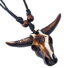  Collier de décoration bohème coloré, Animal bœuf, collier de fête, bijoux pour